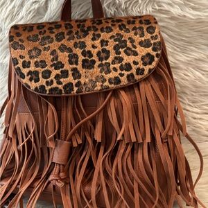 Venus Leopard/Cheetah backpack tassel purse